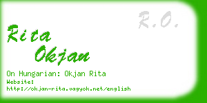 rita okjan business card